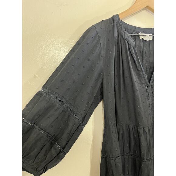 Boho Romantic Goth Prairie Cottagecore Lagenlook Peasant Dress S Witchy Rustic - Picture 5 of 15